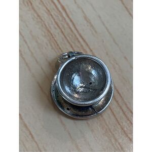 .925 Coffee Cup and Saucer Sterling Silver Jewelry Charm